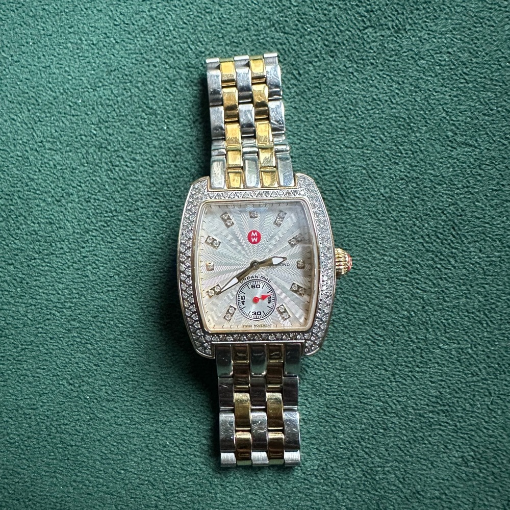 Michele Urban Mini Diamond Two-Tone Quartz Women's Watch MW02A01D1942